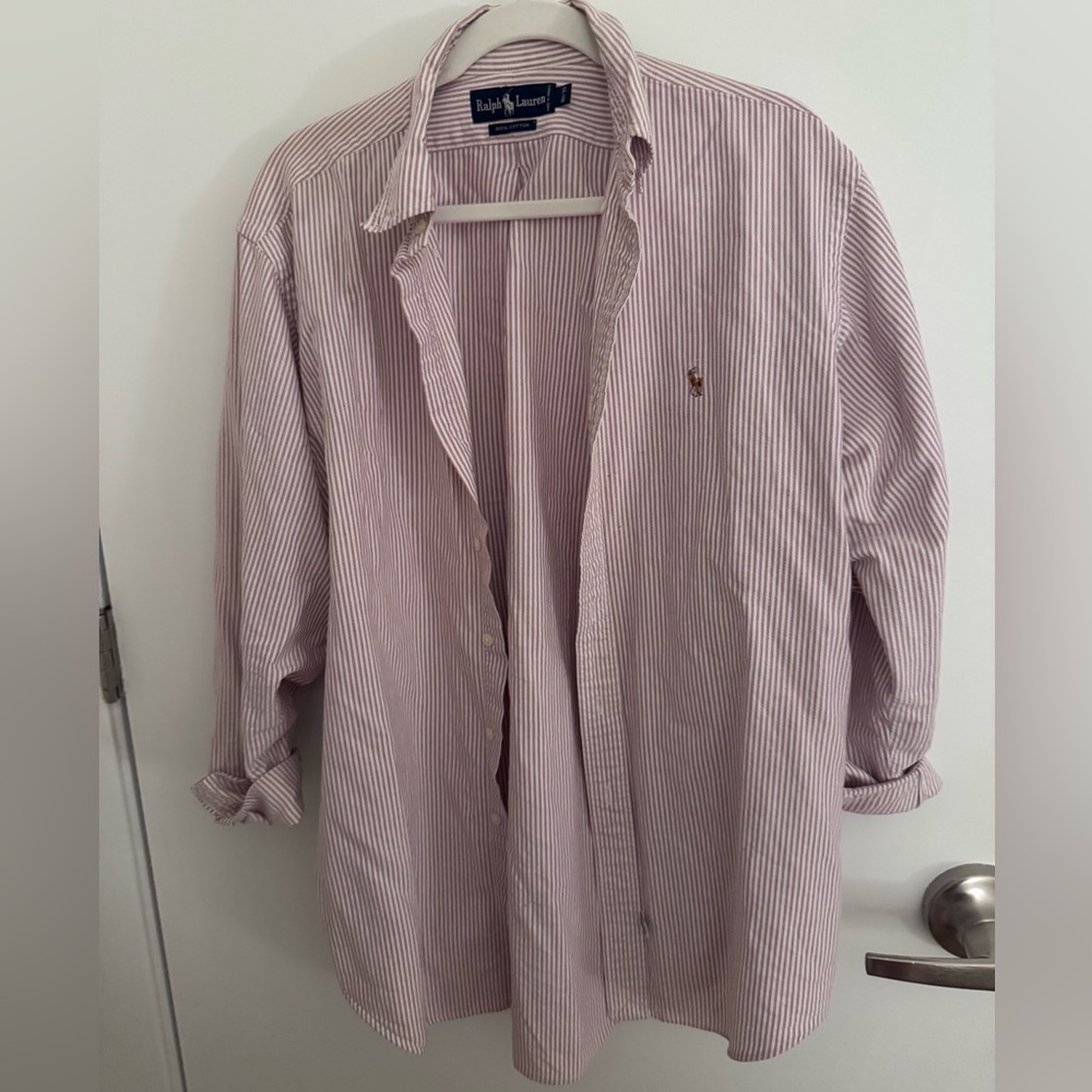 Ralph Lauren Men's Striped Shirt - Pink
